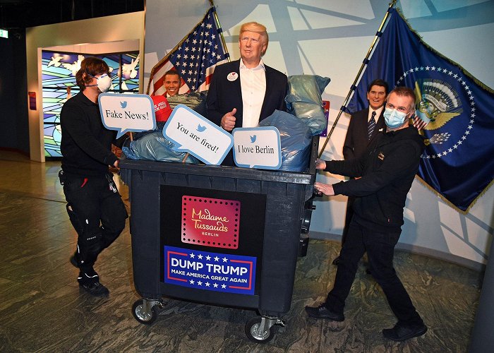 Madame Tussauds Berlin Wax figure of Donald Trump trashed by German Madame Tussauds photo