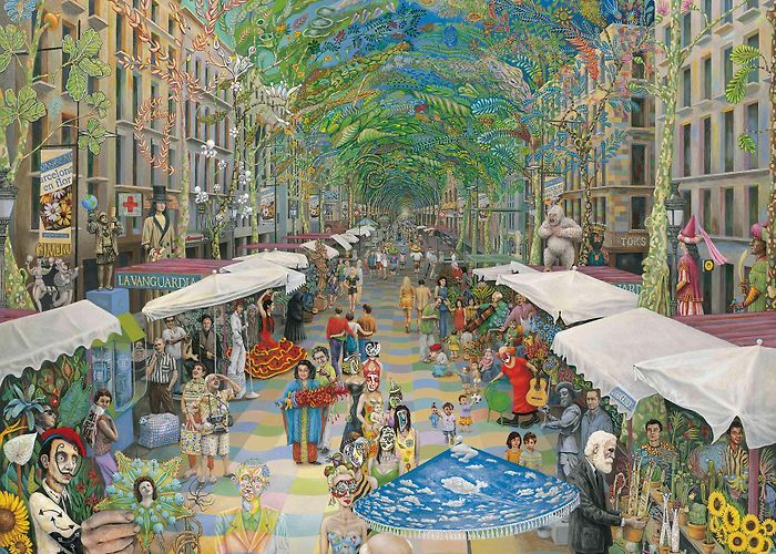 Ramblas Las Ramblas, painted by Anthony Pilley photo