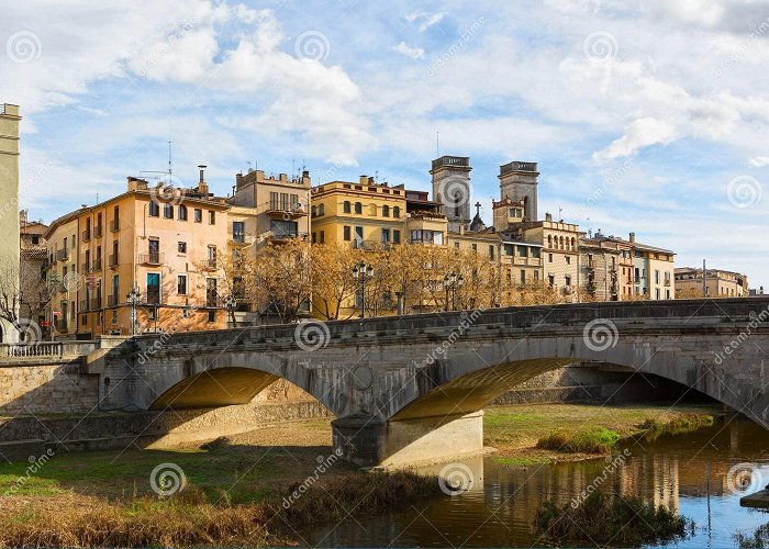 Pont de Pedra Girona. stock image. Image of building, locations, center - 68468651 photo