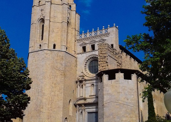 Parc de la Devesa Girona Cathedral, (Cathedral of Saint Mary of Girona). (1038 AD ... photo