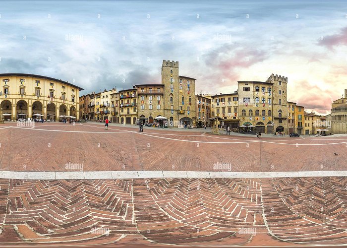 Piazza Grande 360° view of Toscana. Arezzo. Piazza Grande - Alamy photo