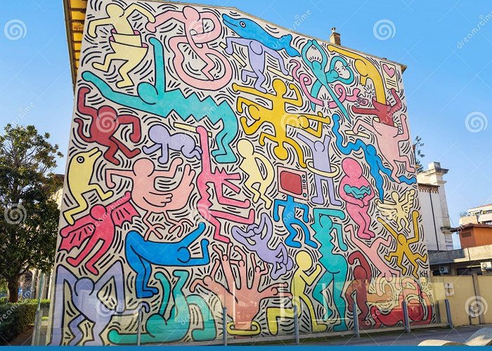 Tuttomondo Mural Tuttomondo, Murals by the American Artist Keith Haring in Pisa ... photo