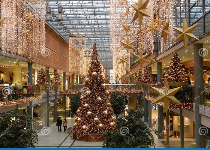 Potsdamer Platz Arkaden BERLIN, Dec. 18. Christmas Decoration Shopping Center in Berlin ... photo