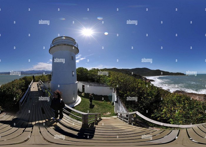 Lighthouse 360° view of Florianopolis - Light house at the south cape - Alamy photo