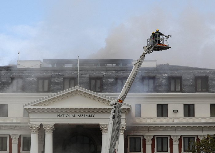 Parliament Cape Town seat of S. Africa's Parliament fully destroyed by fire ... photo