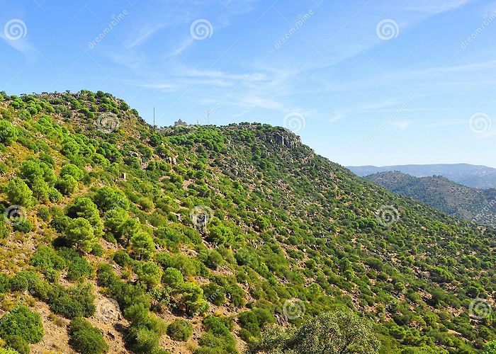 Sierra de Andujar Natural Park Sierra De Andujar Natural Park with the Sanctuary of the Virgen De ... photo