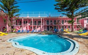 The Pink Palace Hostel Agios Gordios  Exterior photo