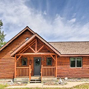 Rapid River Log Cabin With Loft On 160 Scenic Acres! Gladstone Exterior photo