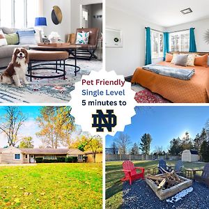 1 Mile To Nd, Sprawling Ranch, King Beds, Pet Friendly, Firepit, Huge Fenced Yard Villa South Bend Exterior photo