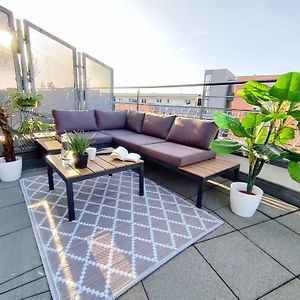 Apartamento Ulmer Penthouse Fuer 7, Arbeitsplatz, Xxl-Dachterrasse, Grill, Wii Exterior photo