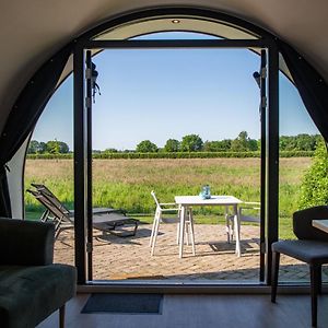 Tiny Natuurlodge Graspieper Met Vrij Uitzicht Over Landerijen Dalerveen Exterior photo