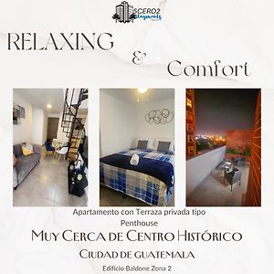 5Cero2 Stayments - Hermoso Y Comodo Apartamento Tipo Penthouse Guatemala Exterior photo