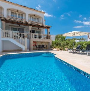 New! Villa Cala Marsal Front Sea View, Pool, Bbq, Ac Free Porto Colom  Exterior photo