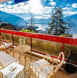 Terrace With Lake & Mountain View Apartamento Montreux Exterior photo